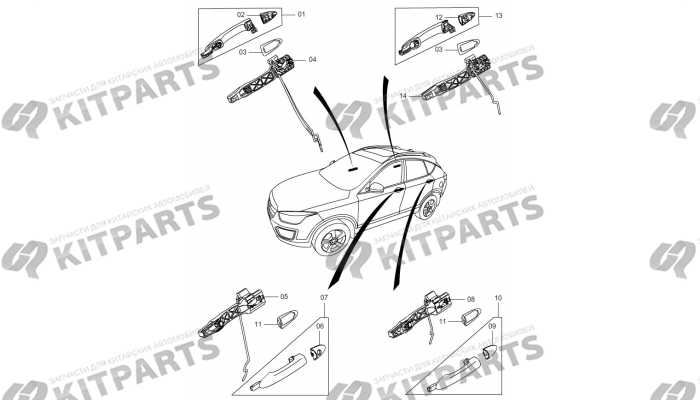 Ручки наружные дверей FAW Besturn X80F (Рестайлинг)